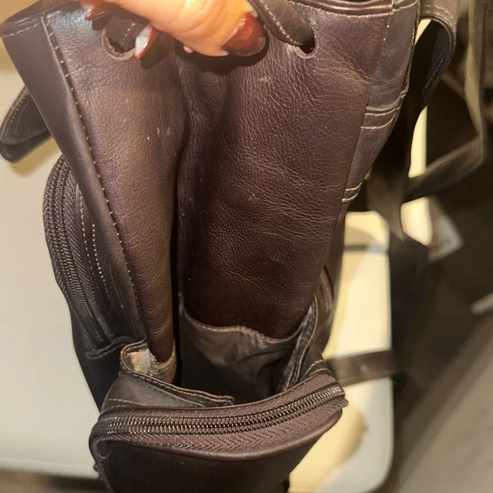 Ecuadorian Brown Leather Men's Backpack